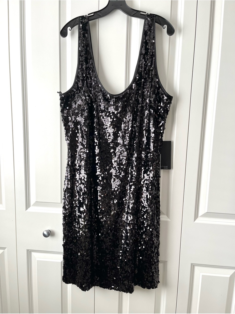 Size 22 W black sequin tank dress